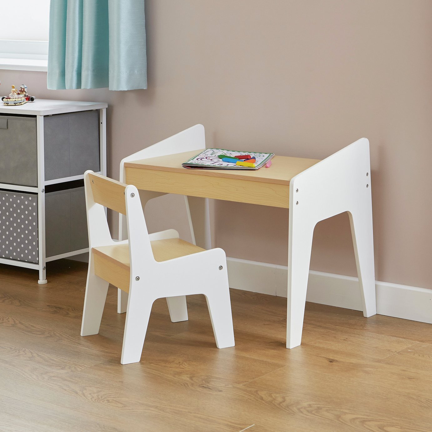 Liberty House Kids Desk And Chair - White Wood - image 1