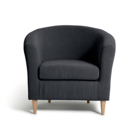 Habitat Fabric Tub Chair - Dark Grey - thumbnail 1