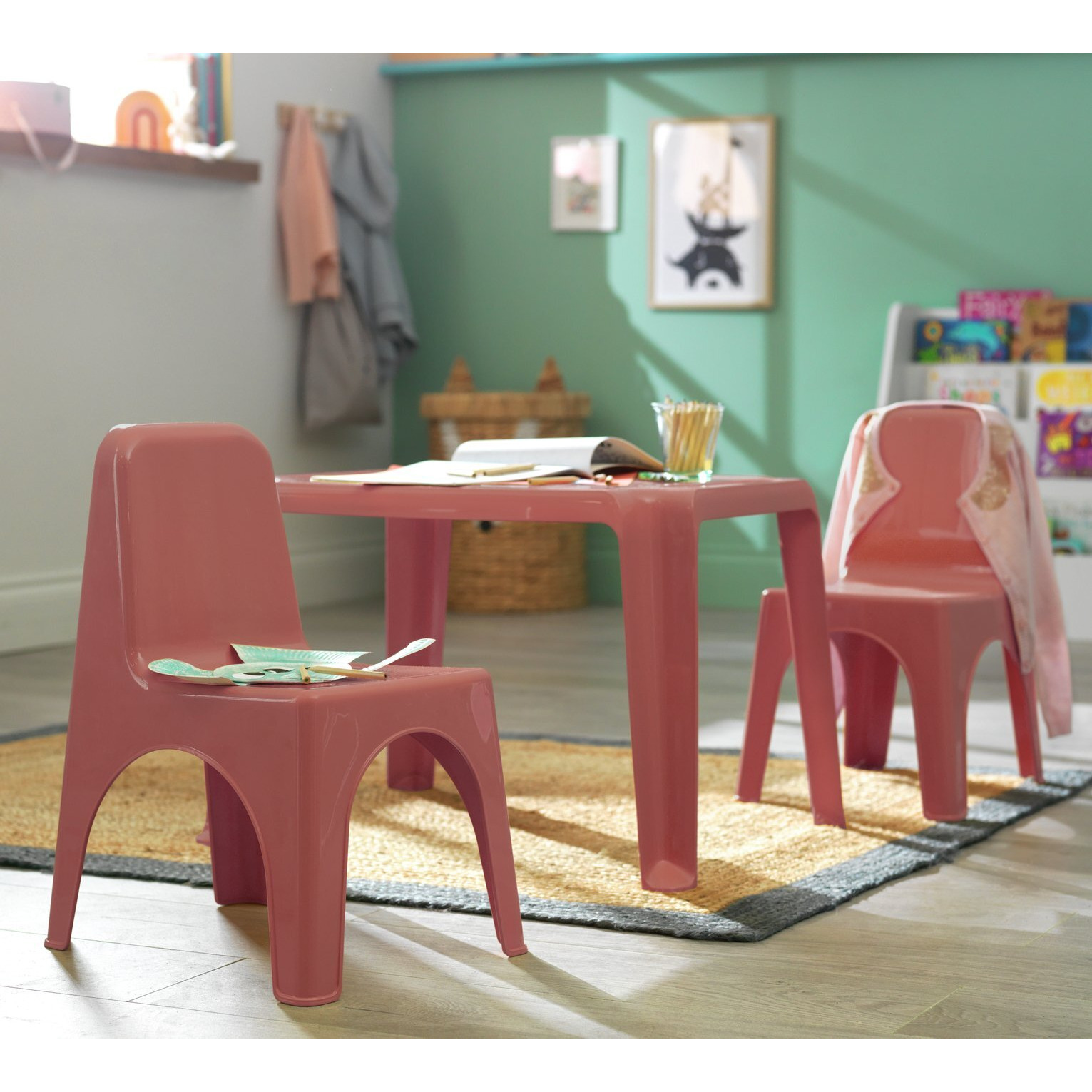 Bica Kids Set of 2 Red Plastic Chairs - image 1