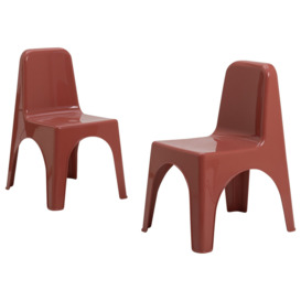 Bica Kids Set of 2 Red Plastic Chairs - thumbnail 2