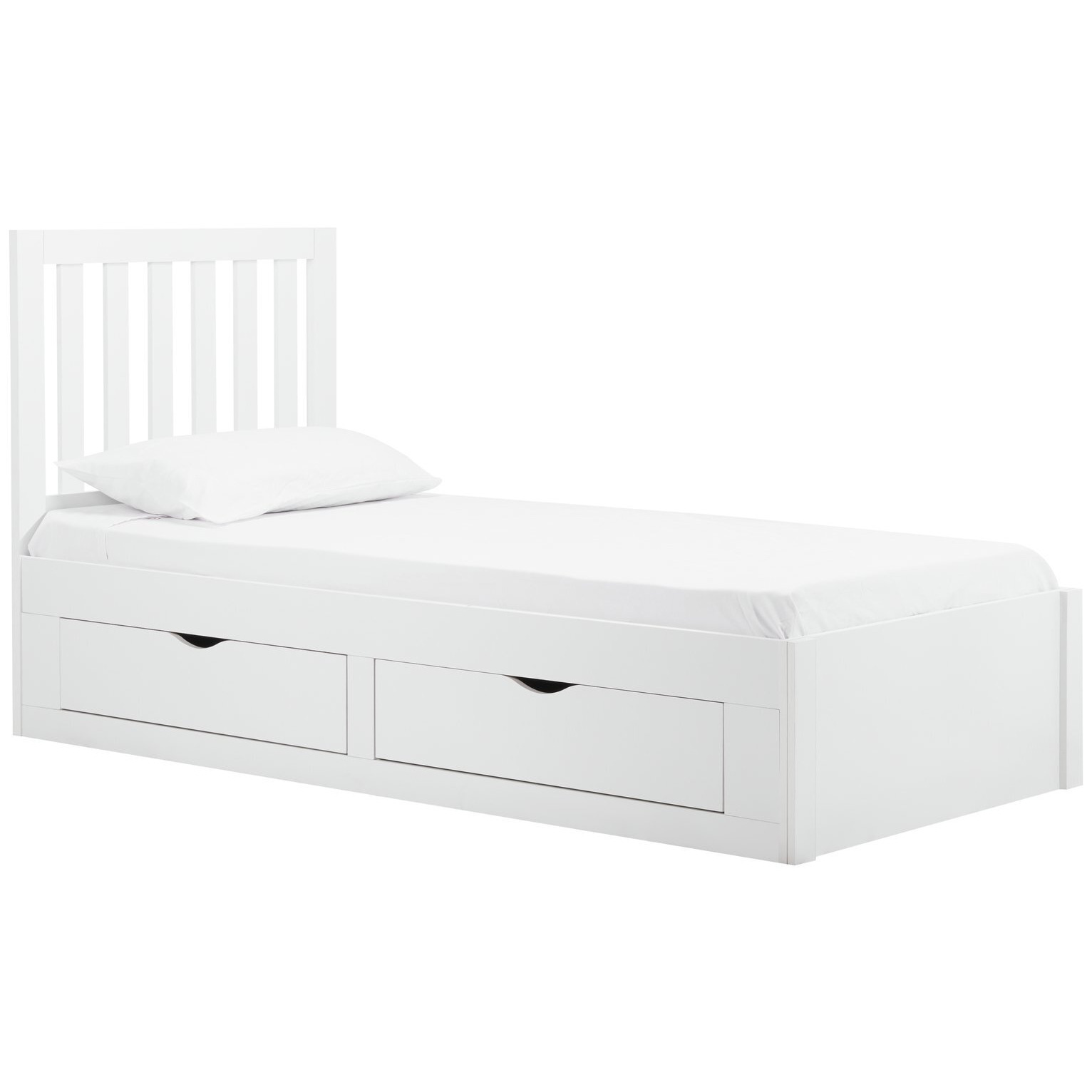 Birlea Appleby Single Bed Frame with Mattress - White - image 1