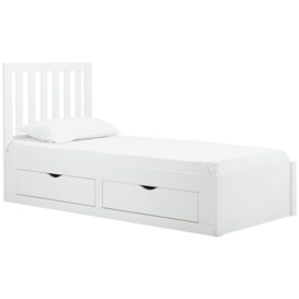 Birlea Appleby Single Bed Frame with Mattress - White - thumbnail 1