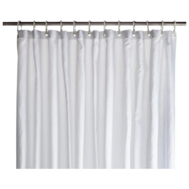 Argos Home Shower Curtain with Anti Bacterial Finish - White - thumbnail 1