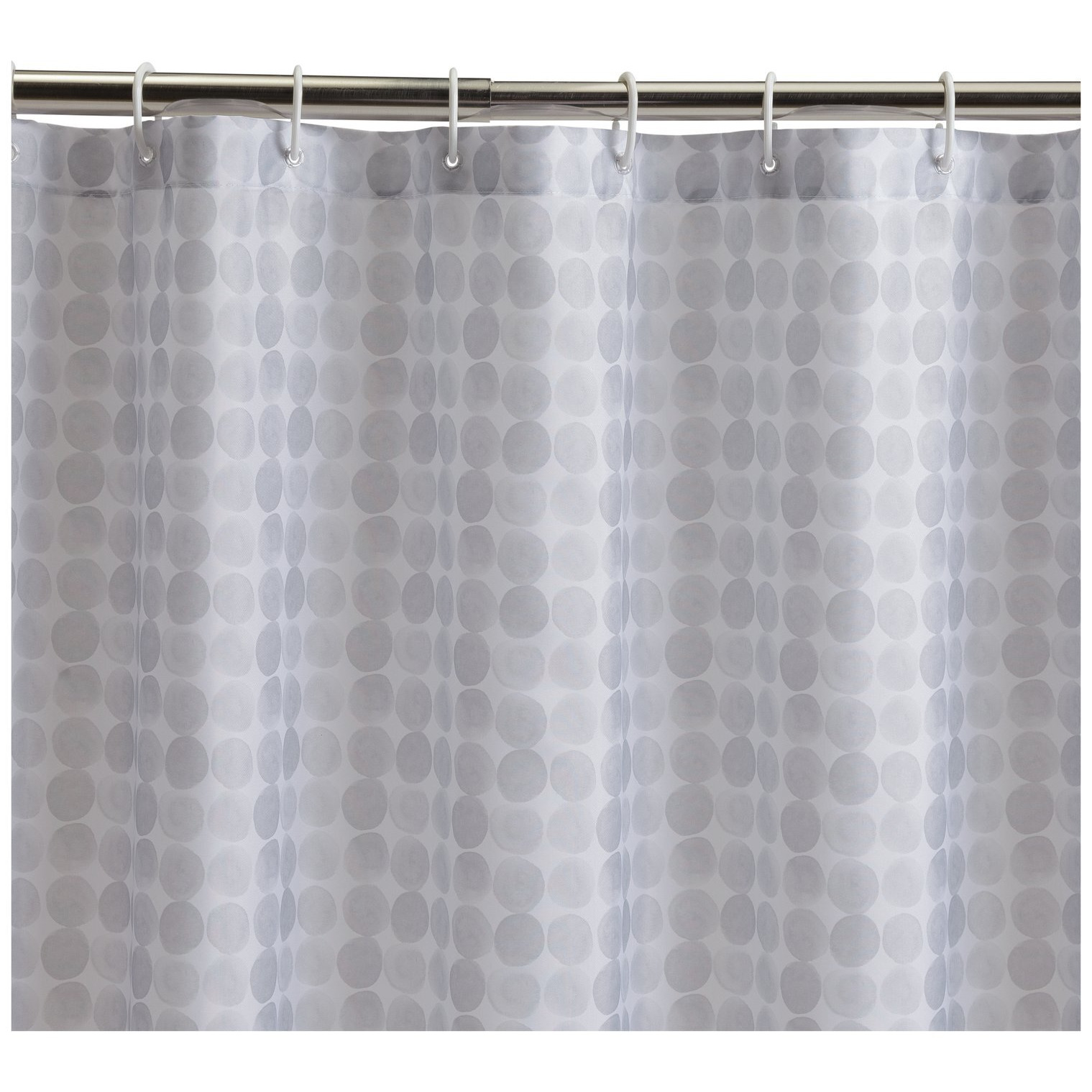 Argos Home Spot Shower Curtain - Grey - image 1
