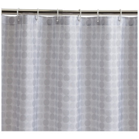 Argos Home Spot Shower Curtain - Grey - thumbnail 1