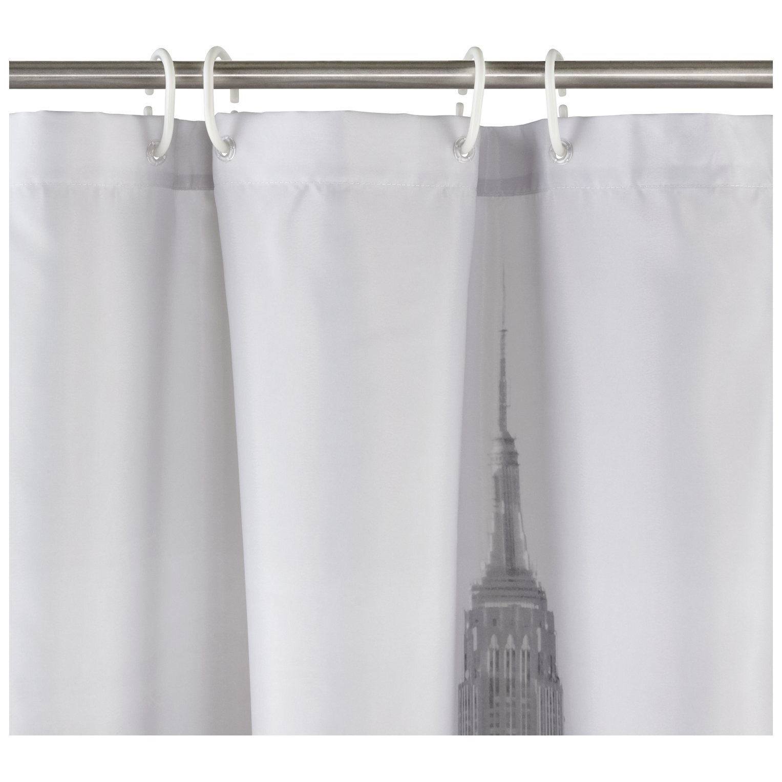 Argos Home Photographic NYC Shower Curtain - Black & White - image 1