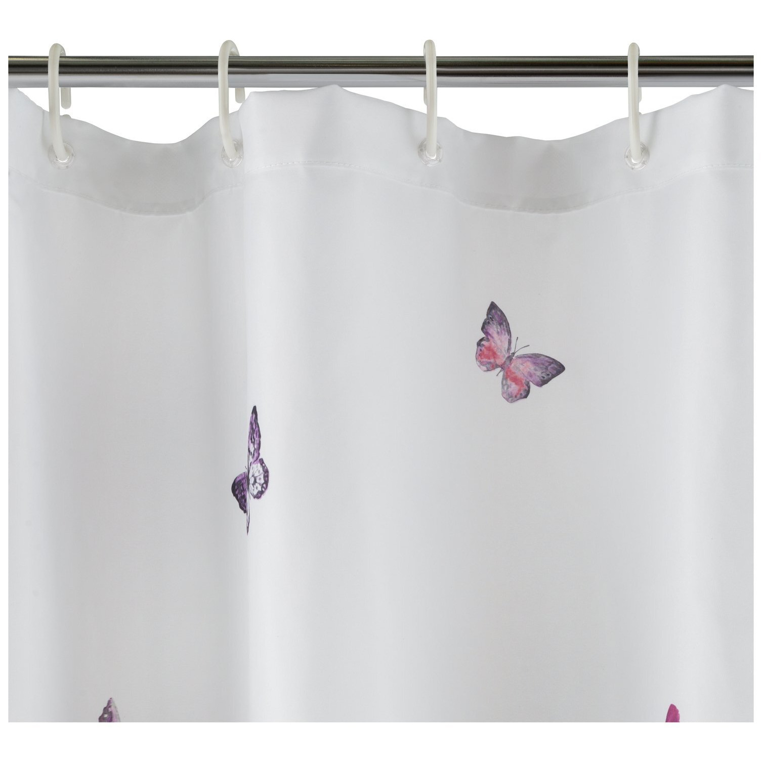 Argos Home Butterflies Shower Curtain - Pink - image 1