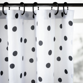 Argos Home Monochrome Spot Shower Curtain - Black & White - thumbnail 1