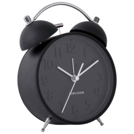 Karlsson Iconic Analogue Alarm Clock - Black