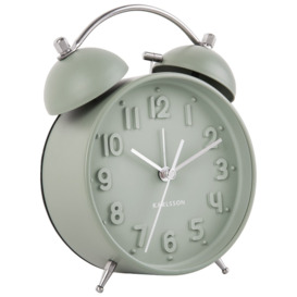 Karlsson Iconic Analogue Alarm Clock - Sage Green - thumbnail 2