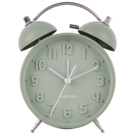 Karlsson Iconic Analogue Alarm Clock - Sage Green - thumbnail 1