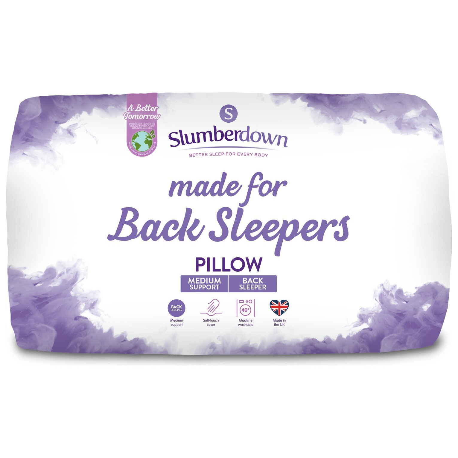 SlumberDown Medium Support Back Sleeper Pillow - image 1