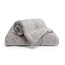 Habitat Cotton Supersoft 2 Pack Hand Towel - Silver - thumbnail 1