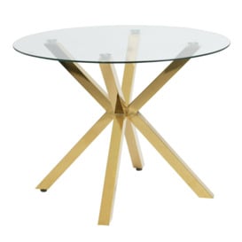 Argos Home Alice Dining Table - Gold - thumbnail 1