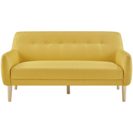 Habitat Finney Fabric 3 Seater Sofa - Mustard
