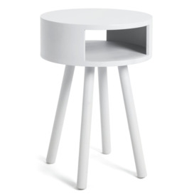 Habitat Rue 1 Drawer Side Table - White