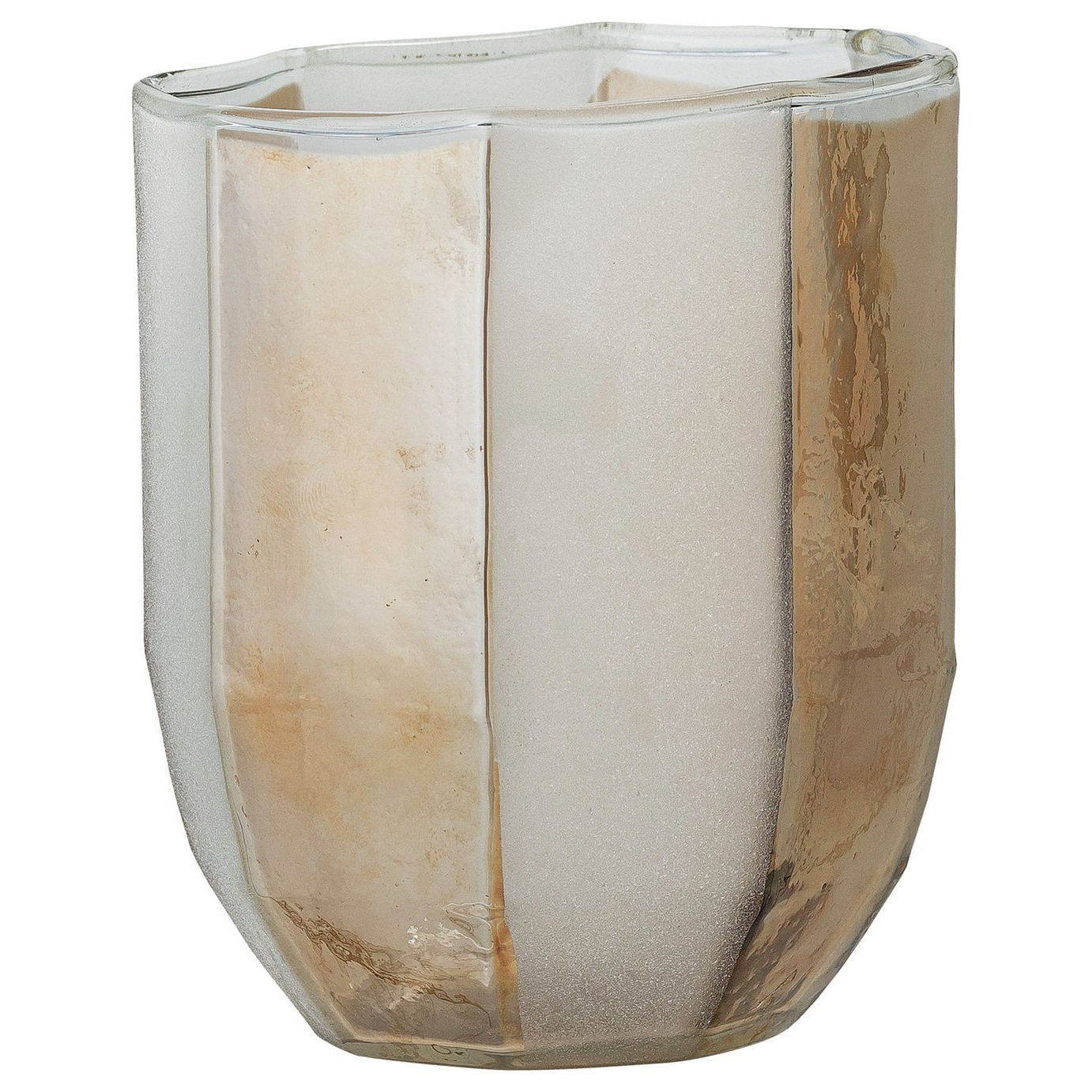 Bloomingville Jalil Glass Votive - White & Gold - image 1