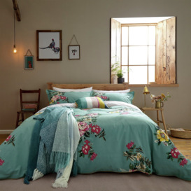 Joules Cotton Cotswold Floral Blue Bedding Set - Single - thumbnail 1