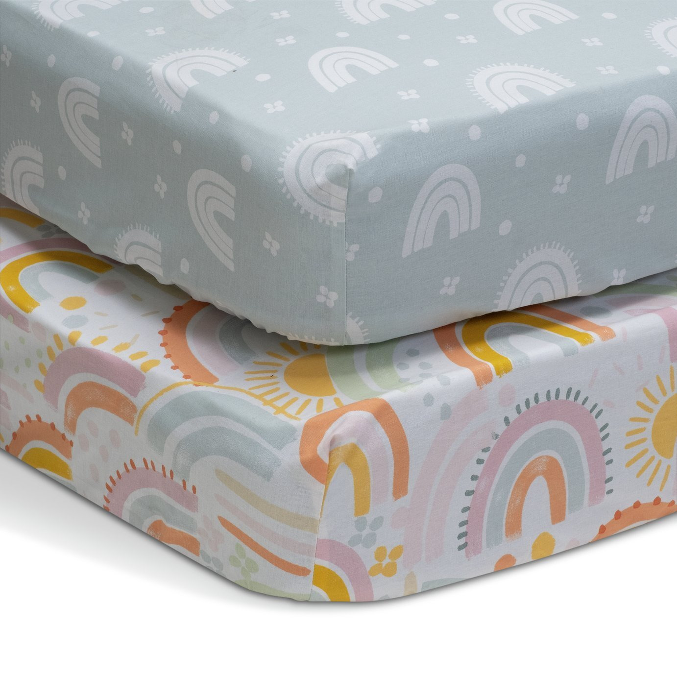 Habitat Rainbow Nursery Twin Fitted Sheets - Cot bed - image 1