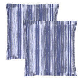 Argos Home Pack of 2 Coastal Stripe Garden Chair Cushions - thumbnail 1