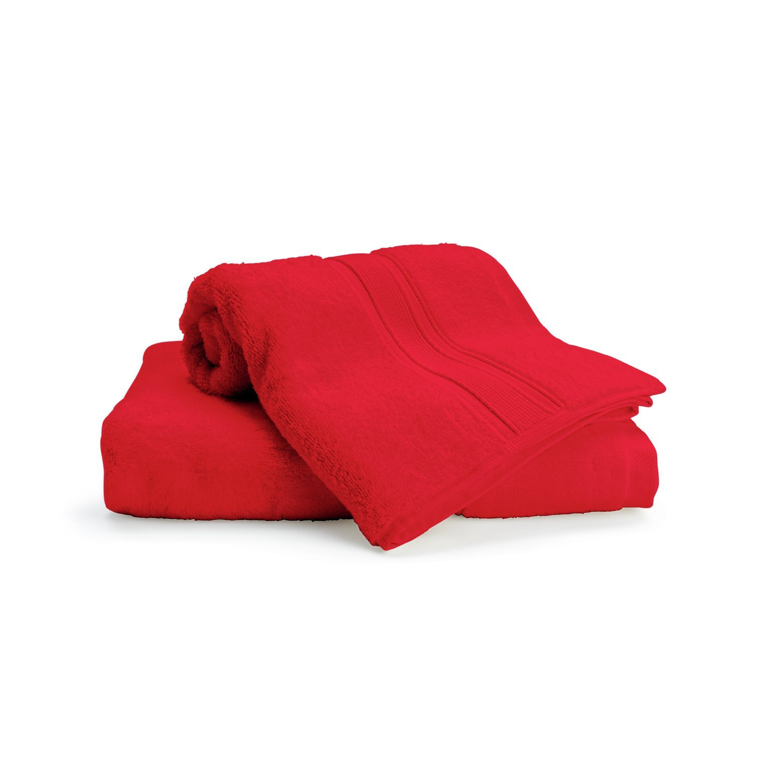Habitat Cotton Supersoft 2 Pack Hand Towel - Red - image 1
