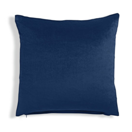 Habitat Velvet Cushion - Navy - 43x43cm