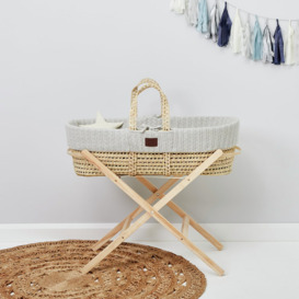 The Little Green Sheep Snuz Knitted Dove Moses Basket - thumbnail 2