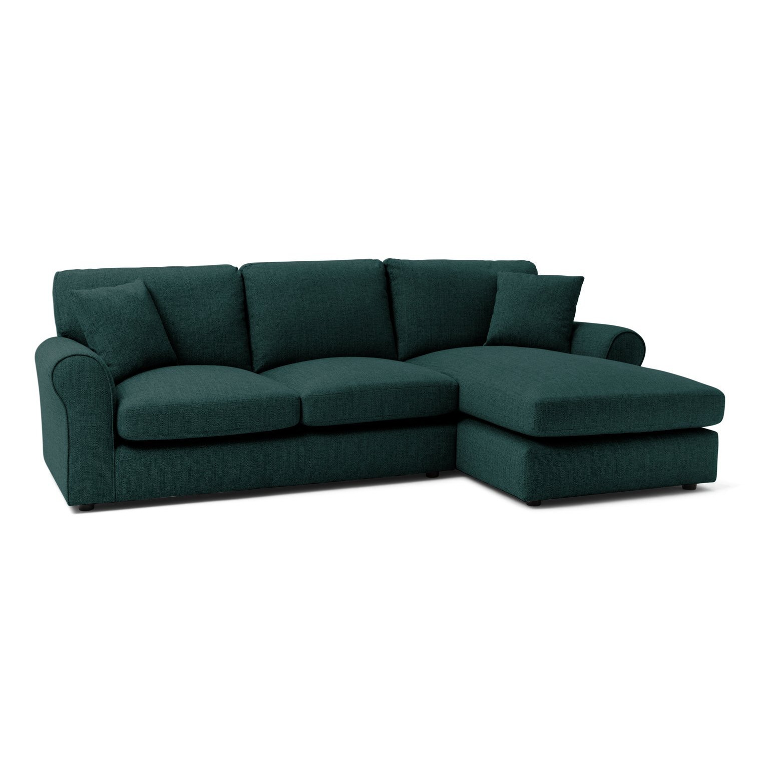 Argos Home Harry Fabric Right Hand Corner Chaise Sofa - Teal - image 1