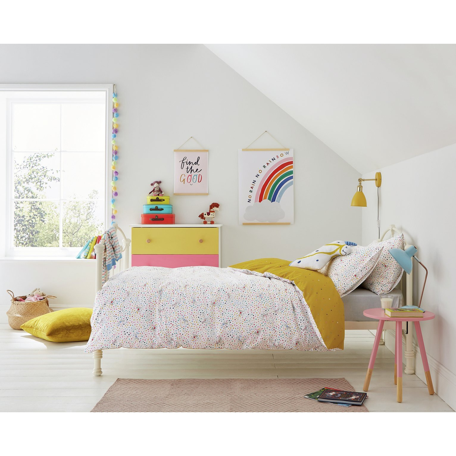 Joules Kids Galaxy Unicorn White Bedding Set - Single - image 1