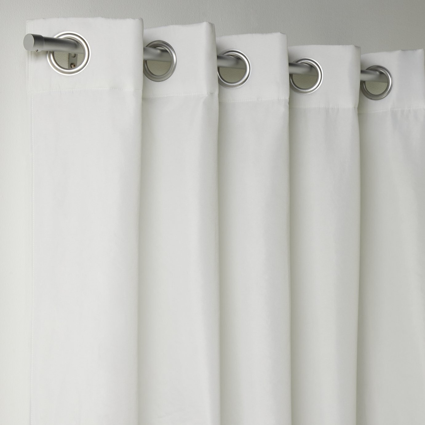 Argos Home Thermal Eyelet Curtain Lining - White - image 1