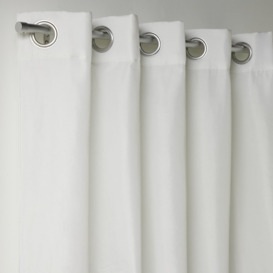 Argos Home Thermal Eyelet Curtain Lining - White - thumbnail 1
