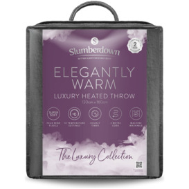 Slumberdown Elegantly Warm Luxury Heated Throw - Charcoal - thumbnail 1
