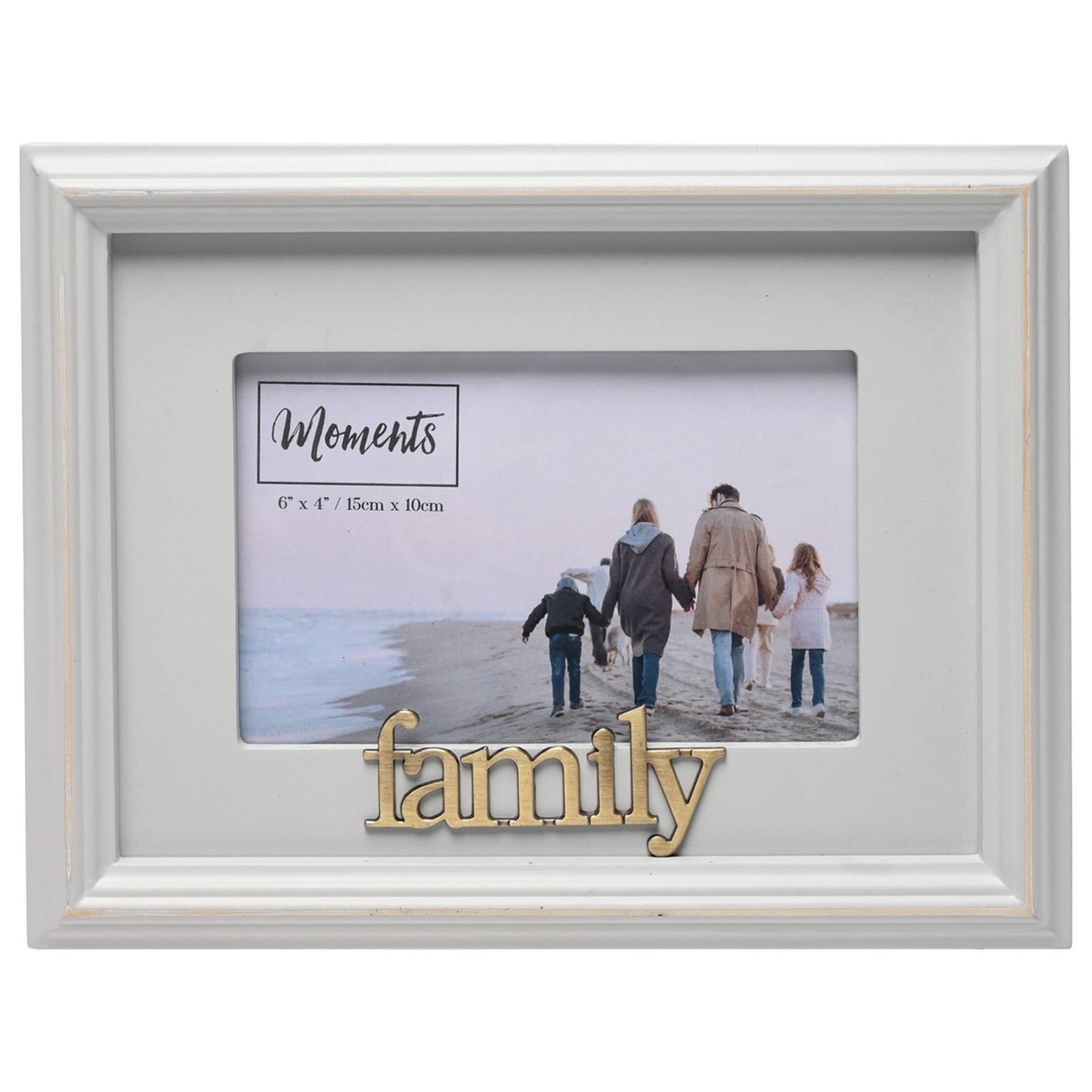 Moments Family Wooden Photo Frame - Taupe - 18x23cm - image 1
