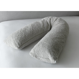 Habitat Fleece V Shaped Pillow - Grey - thumbnail 2