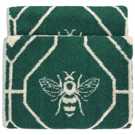 Furn Bee Deco Patterned Hand Towel - Emerald Green