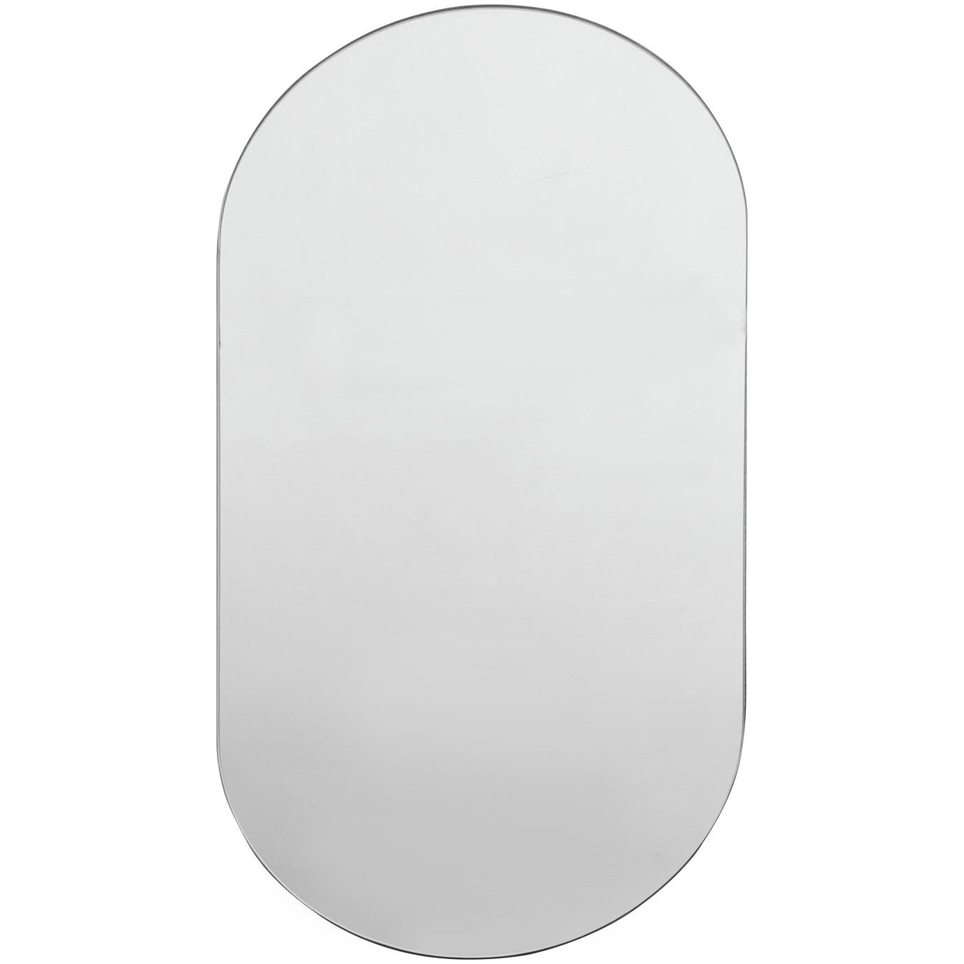 Innova  Oval Pill Shape Rimless Mirror - image 1