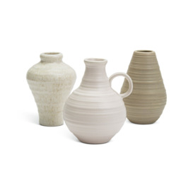 Habitat Ceramic Bud Vases - Set of 3 - Cream