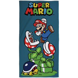 Mario Leaping kids Beach Towel - Multicoloured