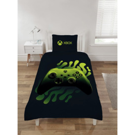 Xbox Pattern Kids Black and Green Bedding Set - Single