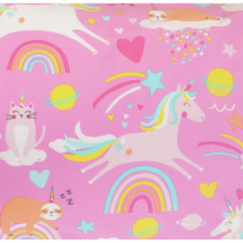 Argos Home Kids Pink Unicorn Bedding Set - Single - thumbnail 2