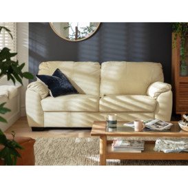 Argos Home Milano Leather 3 Seater Sofa - Burgundy - thumbnail 2