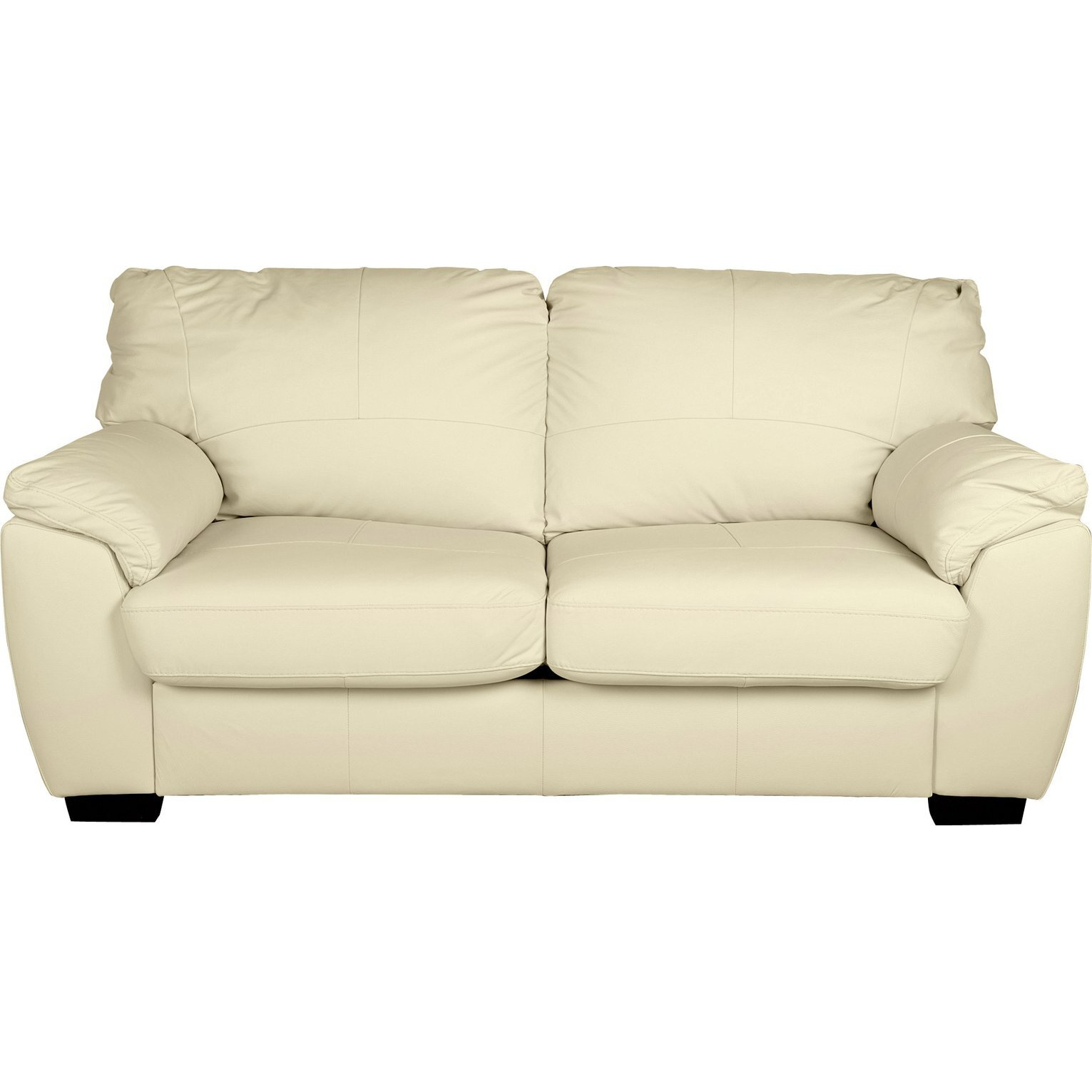 Argos Home Milano Leather 2 Seater Sofa Bed - Ivory