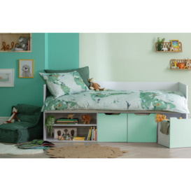 Habitat Jude Cabin Bed Frame With Mattress - White And Green - thumbnail 1