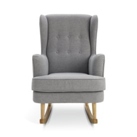 Habitat Callie Fabric Rocking Chair - Light Grey - thumbnail 1