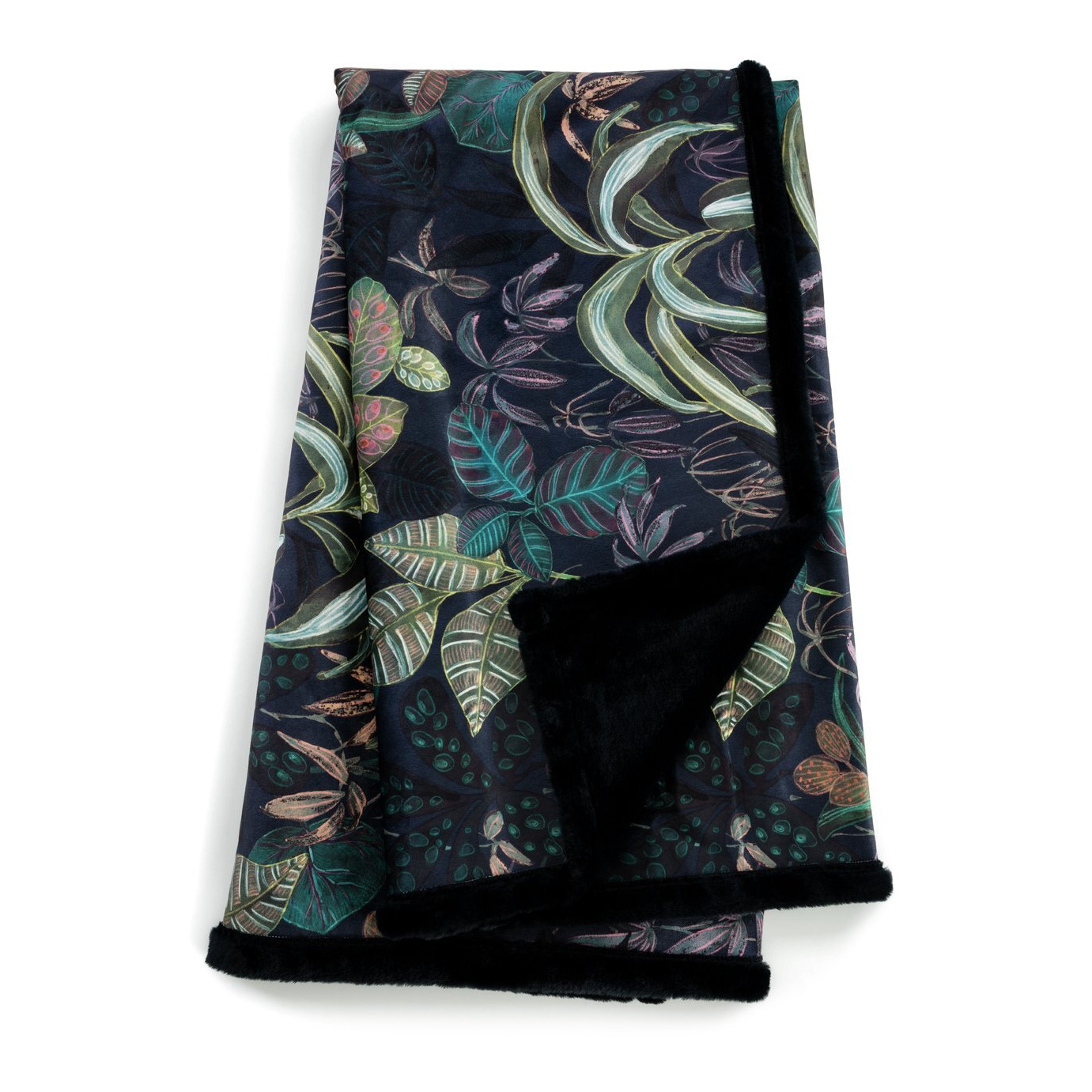 Habitat Botanical Faux Fur Throw - Multi - 125x150cm