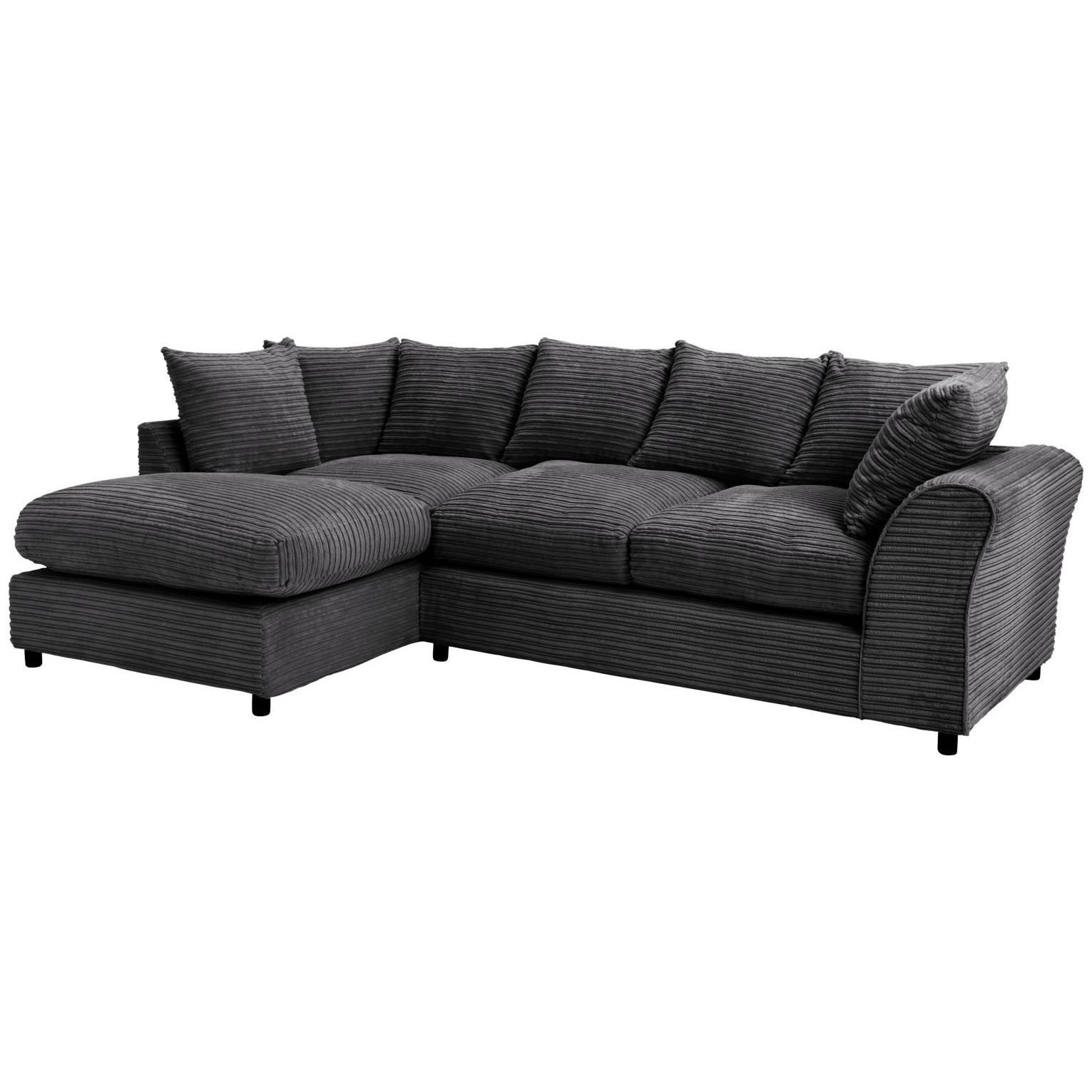Argos Home Harry Large Left Hand Corner Chaise Sofa-Charcoal - image 1