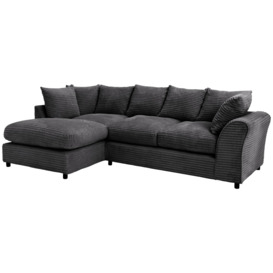 Argos Home Harry Large Left Hand Corner Chaise Sofa-Charcoal