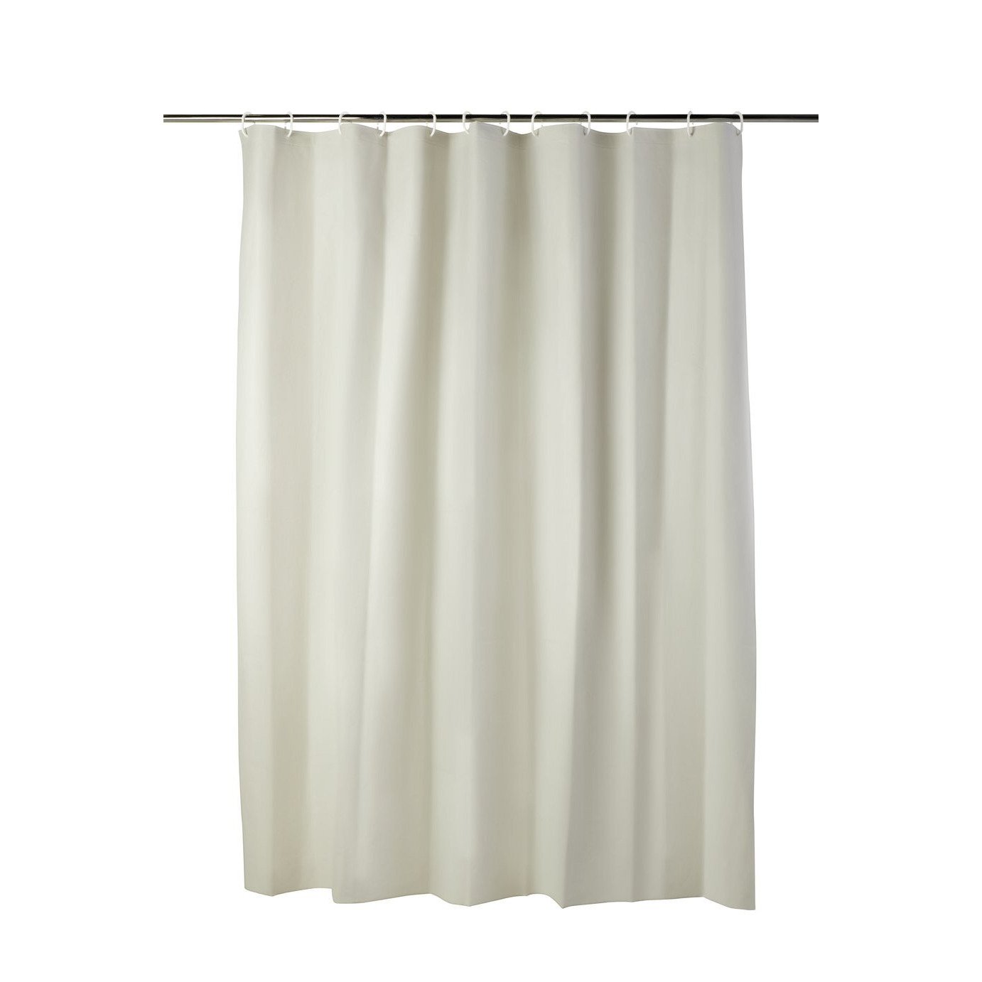 Home Essentials PEVA Plain Shower Curtain - Grey - image 1