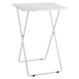 Habitat Airo Metal Folding Side Table - White