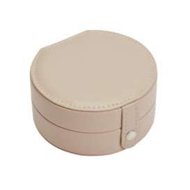 Argos Home Round Blush Faux Leather Jewellry Box